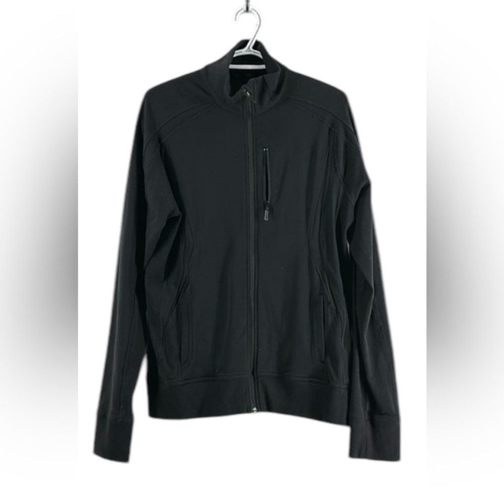 Lululemon Kung Fu Athletic Jacket Full Zip Pocket black sz m